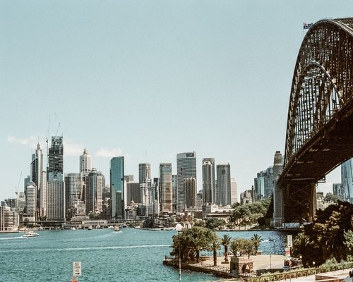 Contemporary Sydney Harbour view with modern architecture